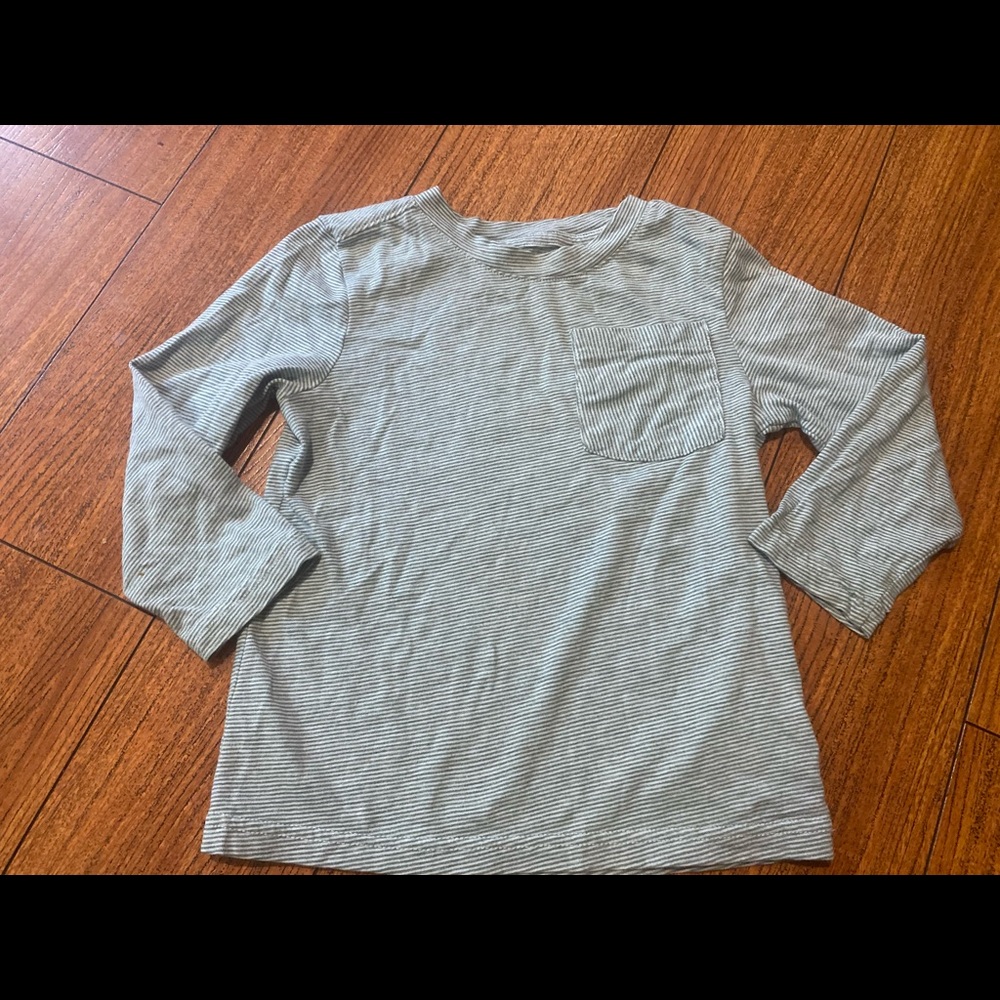 Cat & Jack striped Green Long Sleeve Tee 3T